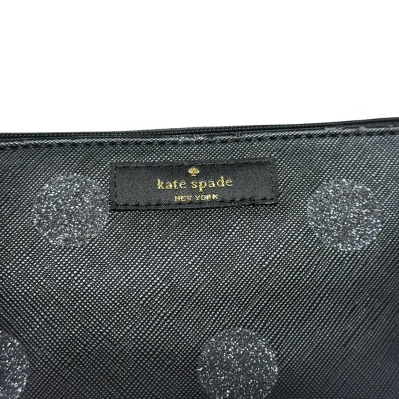 Kate Spade Little Shiloh Haven Lane Black Glitter Dot Cosmetic Pouch – GUC - Picture 8 of 8
